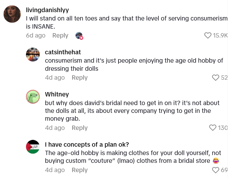 Screenshot 2 178a5c Davids Bridal is Making Wedding Dresses for Labubu Dolls Now