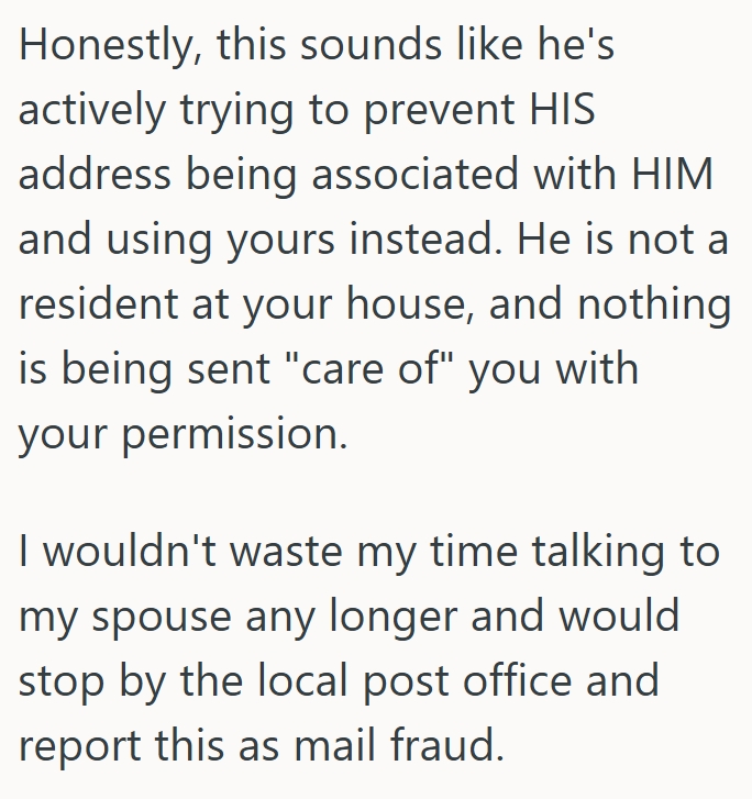 Screenshot 2 5612f4 Her Husbands Friend Uses Their Mailbox For All His Mail, And While She Doesnt Understand Why, Shes Had Enough Of It