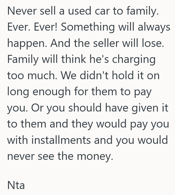 Screenshot 4 ef2e7e Daughter Inherited A Car From Her Late Father, So Her Cousins Family Tried To Buy Her Other Vehicle. But When They Couldnt Come Up With The Money, She Sold It To Somebody Else And The Fam Isnt Happy About It.