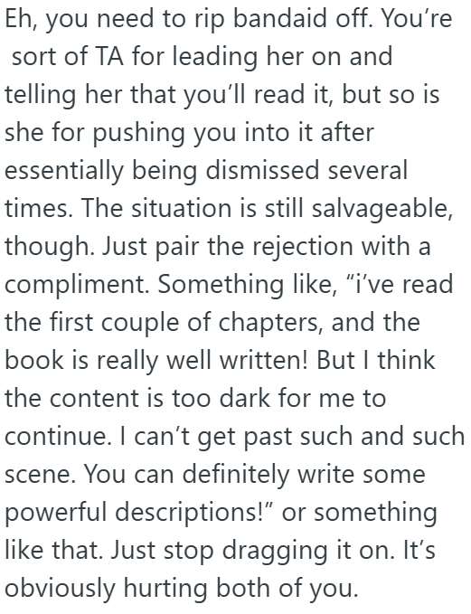 Screenshot 5 550207 Her Friend Realized Her Dream Of Publishing A Novel, But She Didnt Like The Book And Cant Bring Herself To Finish Reading It