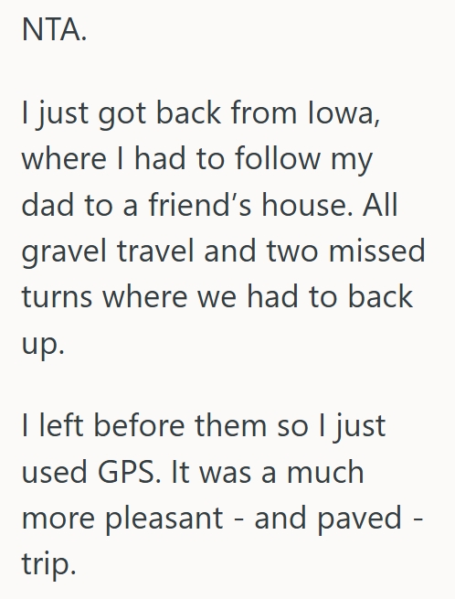 Screenshot 5 7d0d10 His Visits To His In Laws Are Generally Fantastic, But That They Take Great Offense To Being Shown Up By A GPS