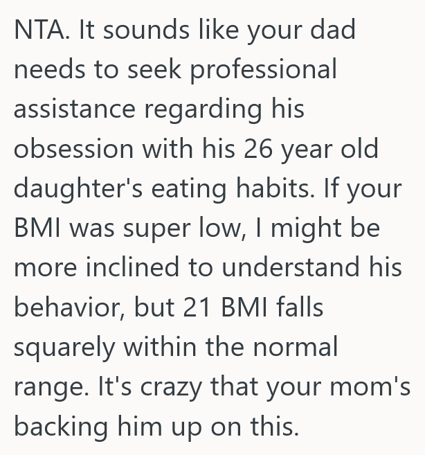 Screenshot 5 9b3e8e Her Dad Says Shes Not Eating Enough, But Its Not Clear Just How Much He Thinks Enough Would Be