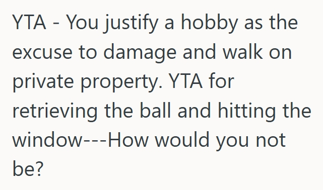 Screenshot 5 d70d16 Golfer Hit A Ball Into A Homeowners Yard, But He Thinks Thats What You Sign Up For in The Neighborhood