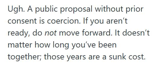 Second Thoughts 3 He Proposed In Front Of His Family Without Telling Hers, And Now She’s Wondering If She Was Pressured Into Saying Yes