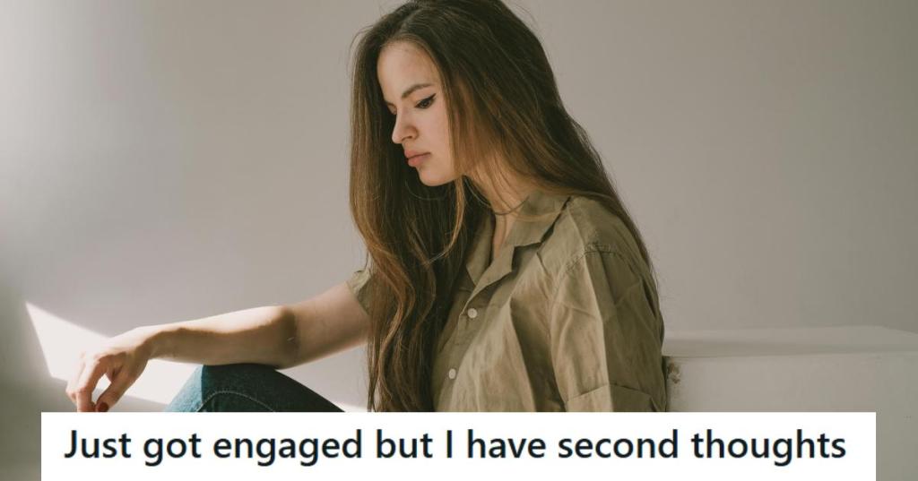 Woman confused about what to do after a proposal