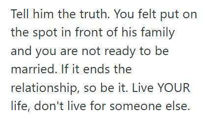 Second Thoughts He Proposed In Front Of His Family Without Telling Hers, And Now She’s Wondering If She Was Pressured Into Saying Yes
