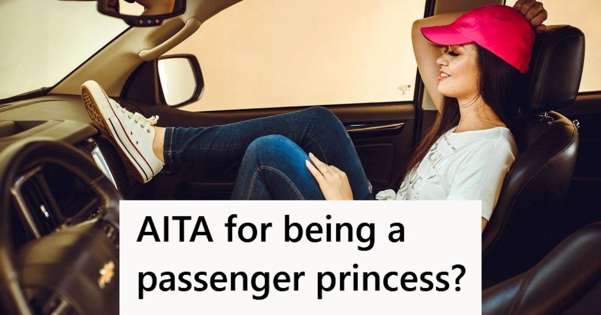 She Doesnt Like To Drive And Wants To Be Picked Up From Work, But Her Partners Therapist Says Shes Entitled To Expect Him To Ferry Her Around Woman sitting on passenger's seat