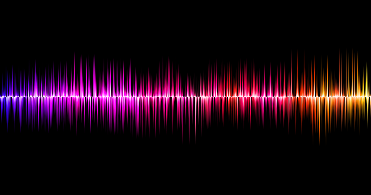 Colorful illustration of soundwaves