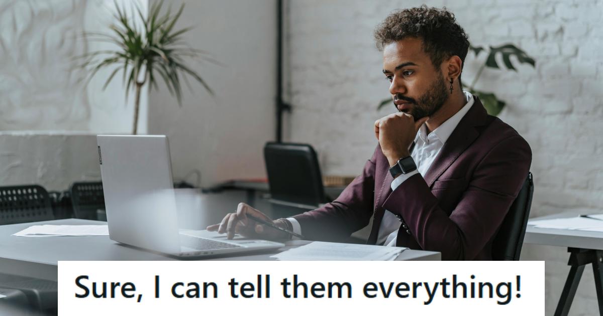 Man at his computer upset over mistreatment by his boss