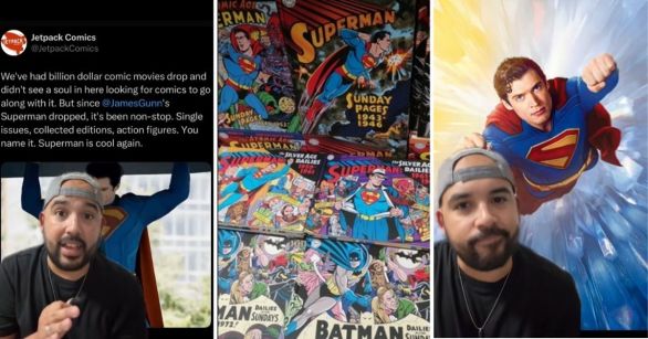 TikToker talking about superman