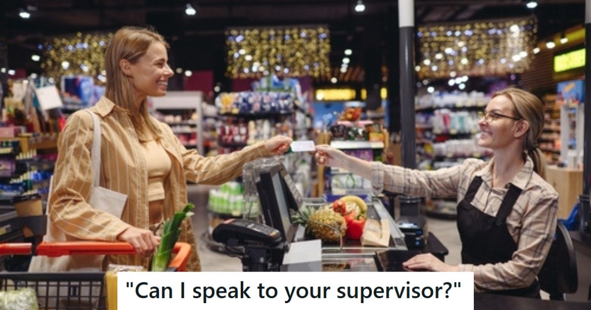 Cashier Learned That Sometimes When A Customer Demands To Speak To Your Supervisor It Can Be A Good Thing Cashier helping customer