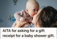 She Received A Sports Onesie At Her Baby Shower, But Since It Was For A Rival Team, She Threw It In The Trash