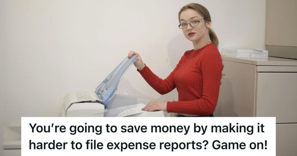 Female worker at office printer