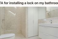 Her Roommate Started Using Her Private Bathroom And Leaving A Mess, So She Installed A Lock