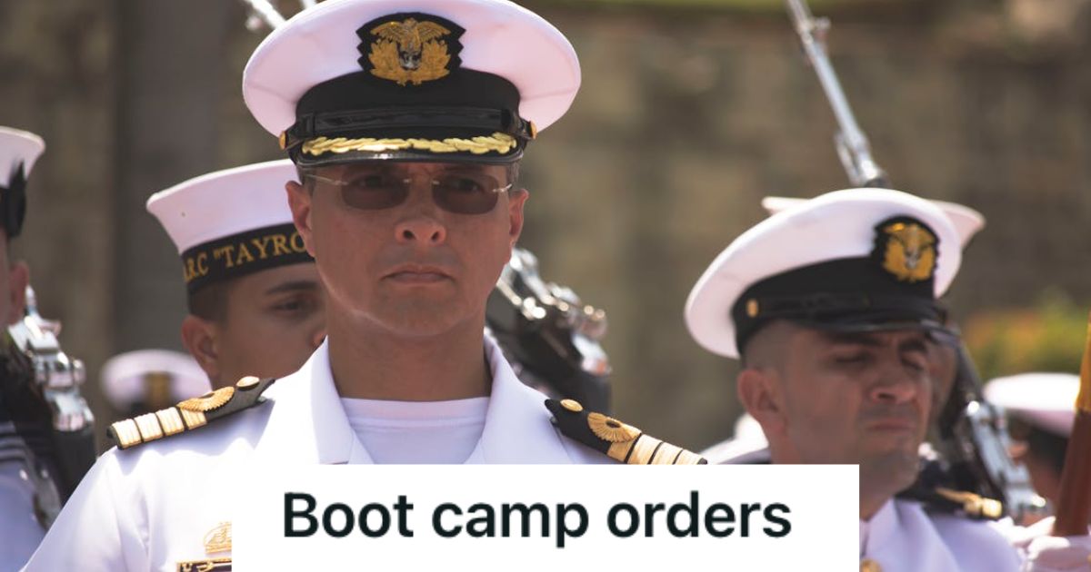 Navy soldiers in formation