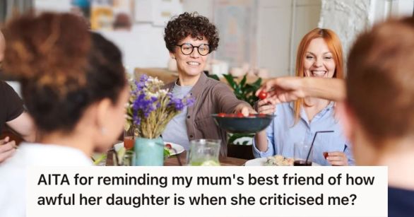 Family having an enjoyable meal over dinner