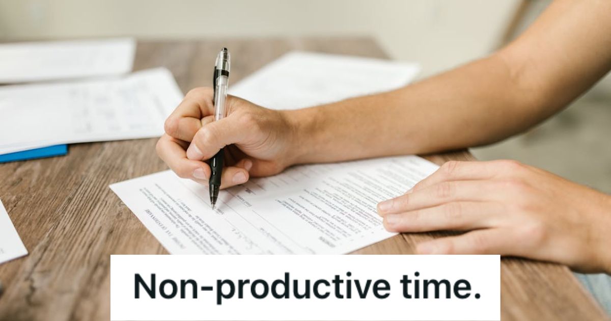 Person answering a form