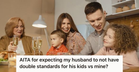 Family enjoying dinner with grandmother