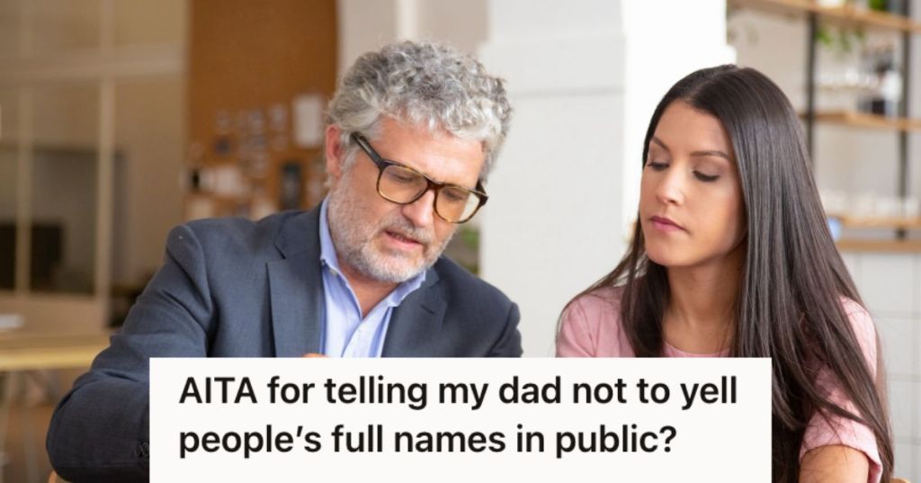 Senior man and younger woman having coffee