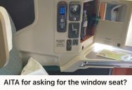 Another Passenger Took Her Upgraded First Class Window Seat, So She Gave Up The Upgrade Just To Avoid Conflict