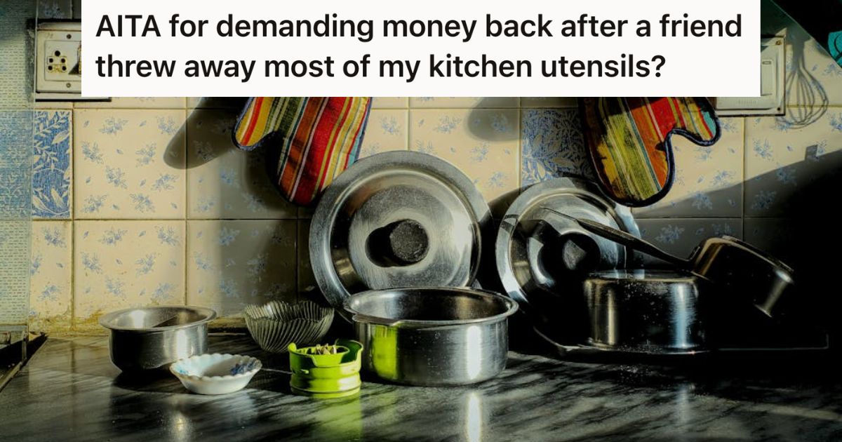Kitchenware sitting on a kitchen counter
