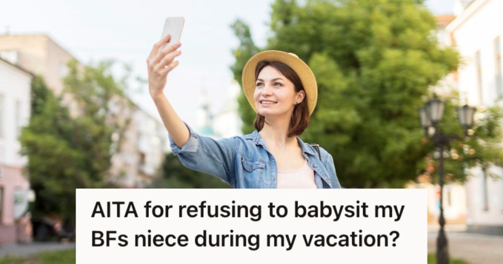 Woman taking a selfie while on vacation