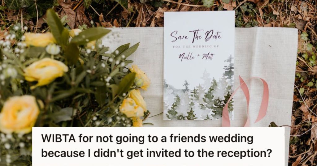 Save the date card for a wedding with flowers on the side