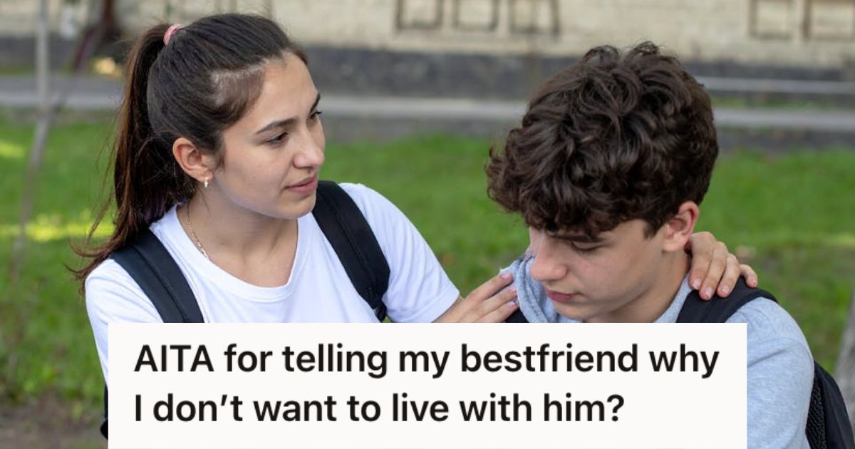 Woman Refused To Move In With Her Struggling Friend, So He Called Her Selfish And A Bad Friend Woman comforting her male friend