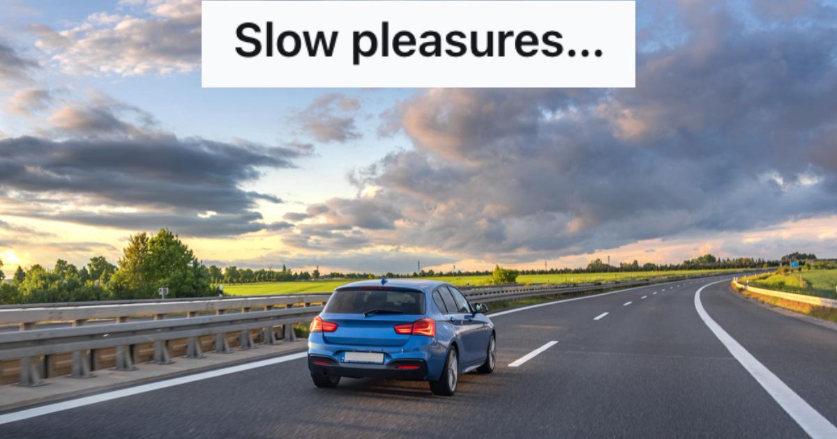 car driving on a highway