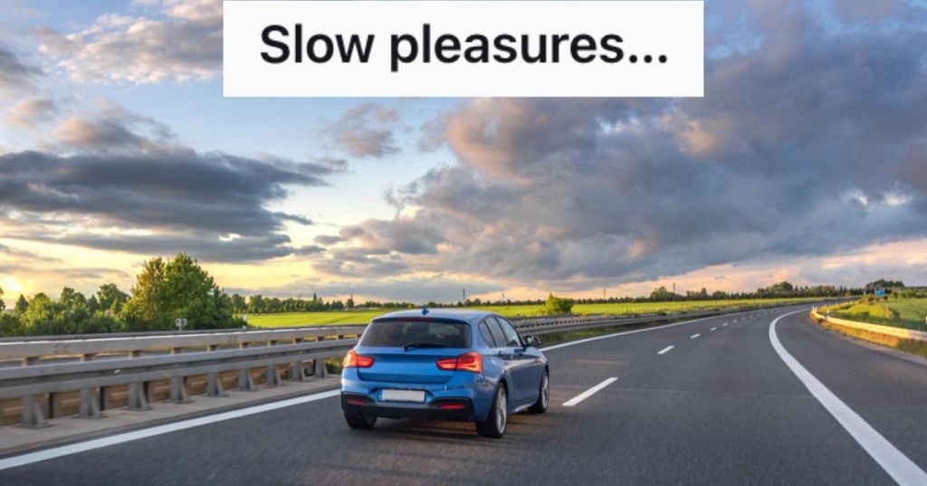 car driving on a highway