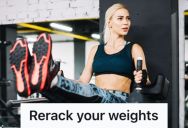 Man Was Annoyed By A Female Gym Goer Who Consistently Broke The Rules, So He Made Sure To Subtly Annoy Her Too