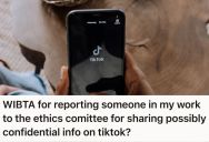 Coworker Was Posting Clips Containing Company Information On TikTok, So This Man Wants To Report Him To HR