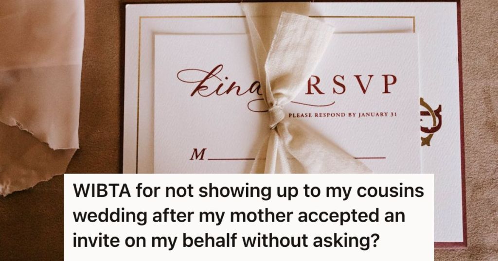 White wedding invitation with RSVP card