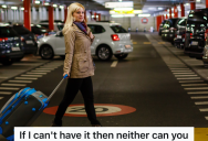 She Was Waiting For A Parking Spot At The Airport When Another Driver Stole One, So She Threatened To Get Revenge