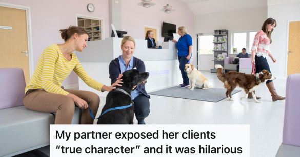 busy vet clinic waiting room