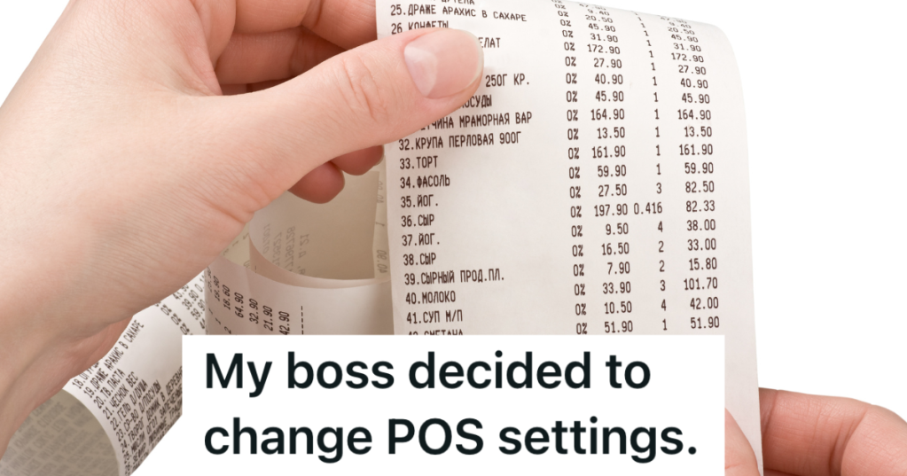 person holding a long receipt