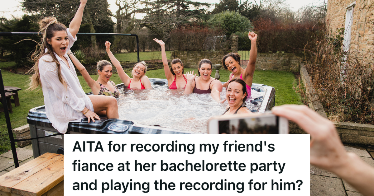 taking a picture of female friends in a hot tub
