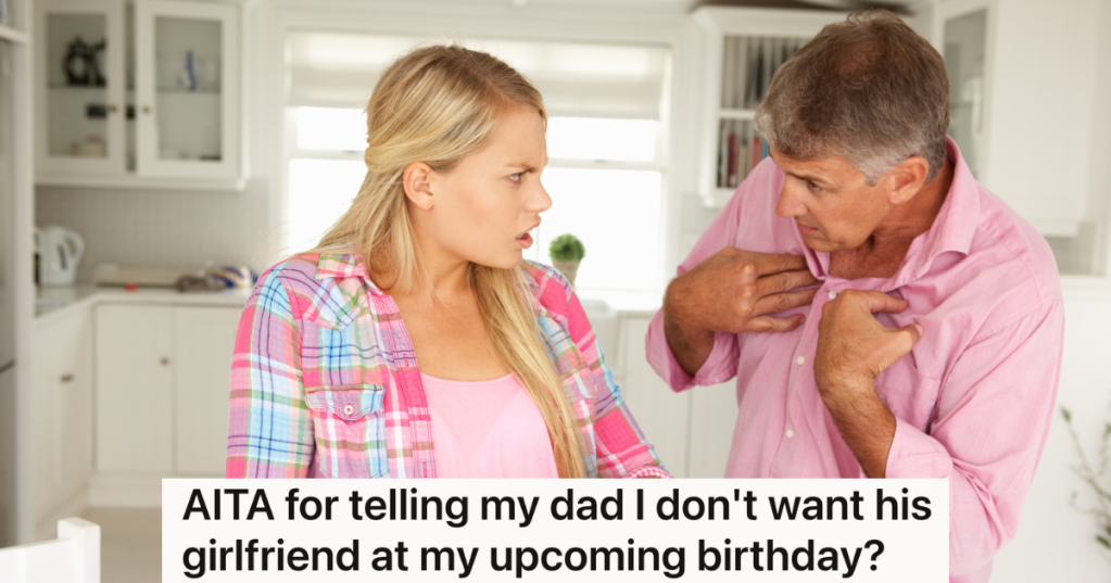 teen girl arguing with her dad