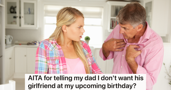 teen girl arguing with her dad