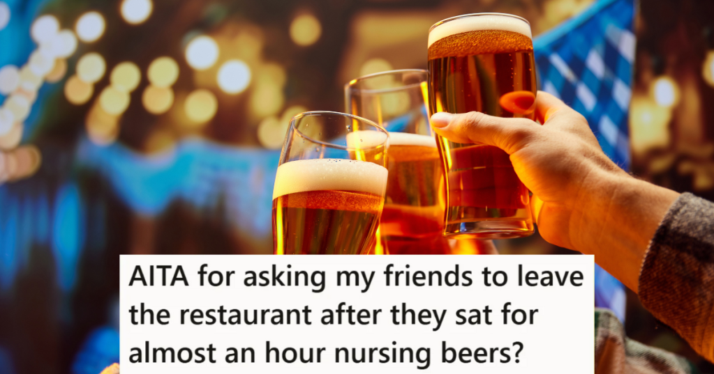 three friends clinking beer glasses