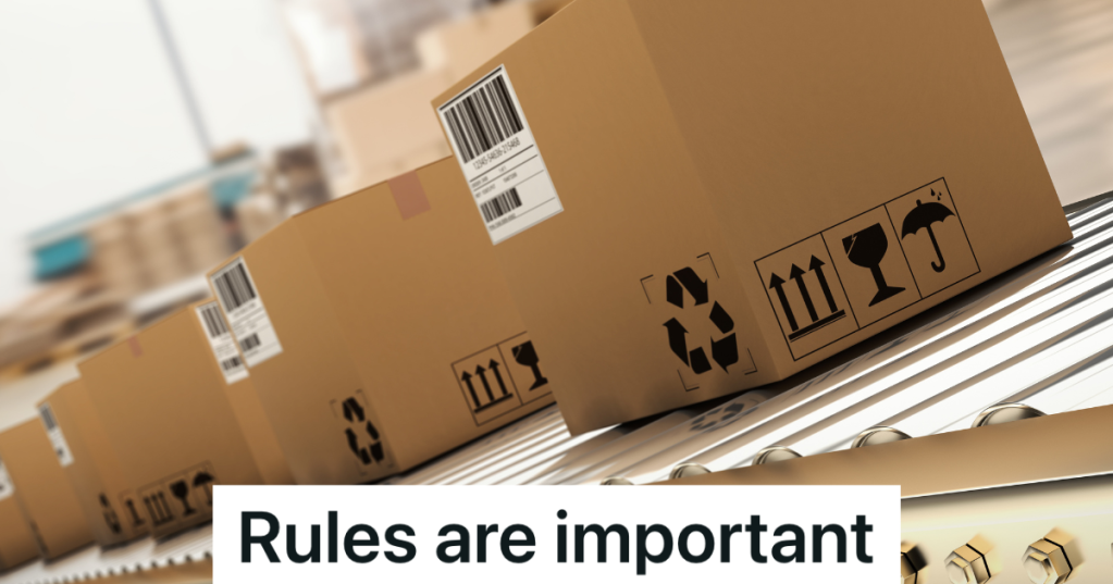 cardboard boxes on a conveyor belt