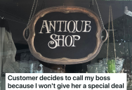 Annoying Customers Demand A Discount On Top Of The 60% Off They’re Already Getting, But The Employee Won’t Budge