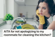 One Roommate Starts Cleaning The Kitchen, And The Other Roommate Gets Really Upset For A Weird Reason