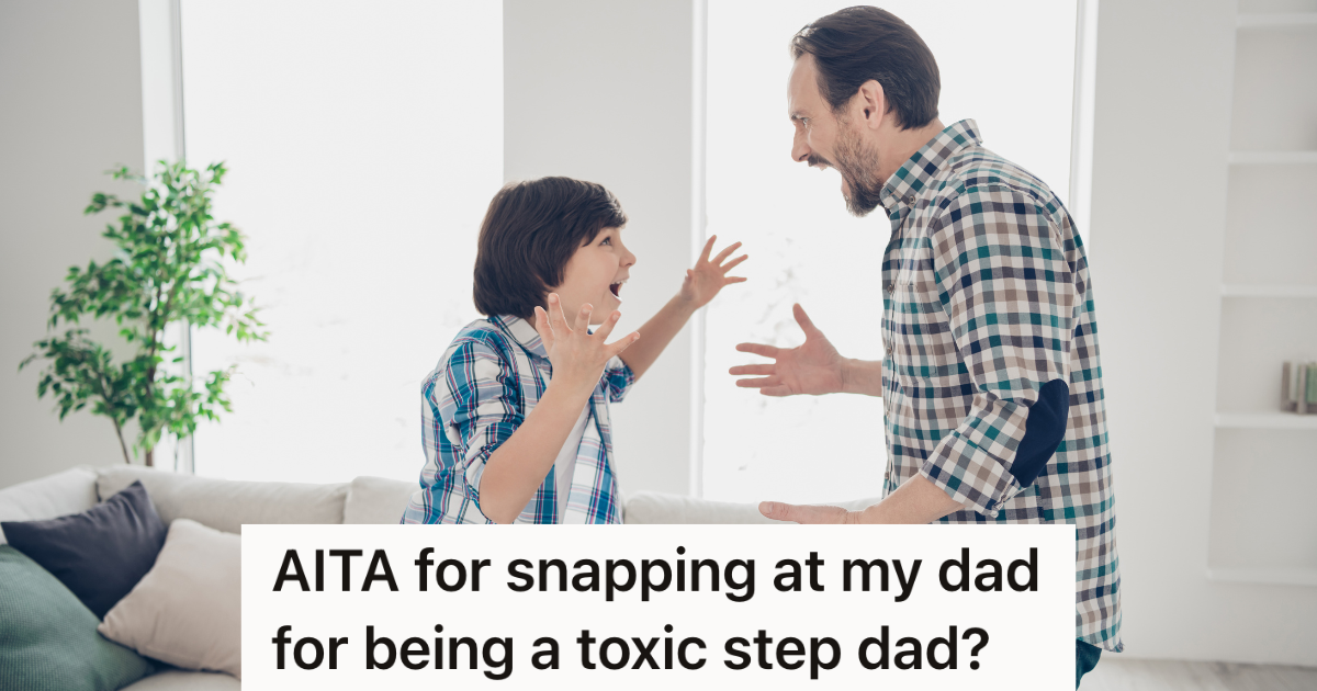 teen boy and dad yelling at each other