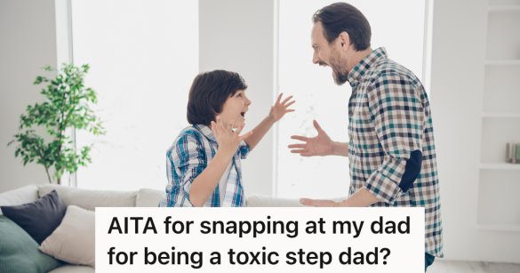 teen boy and dad yelling at each other