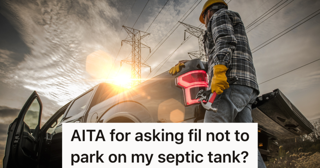 man in a hard hat and flannel shirt walking towards a work truck