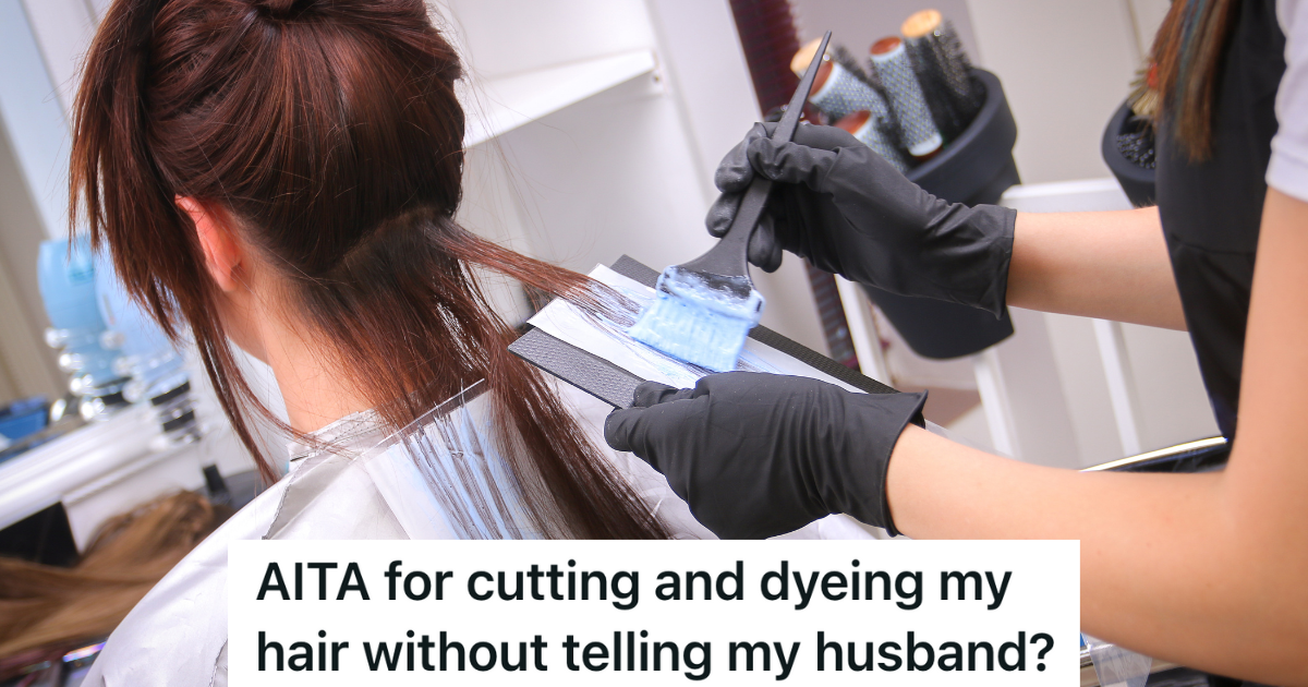 woman getting her hair dyed in a salon