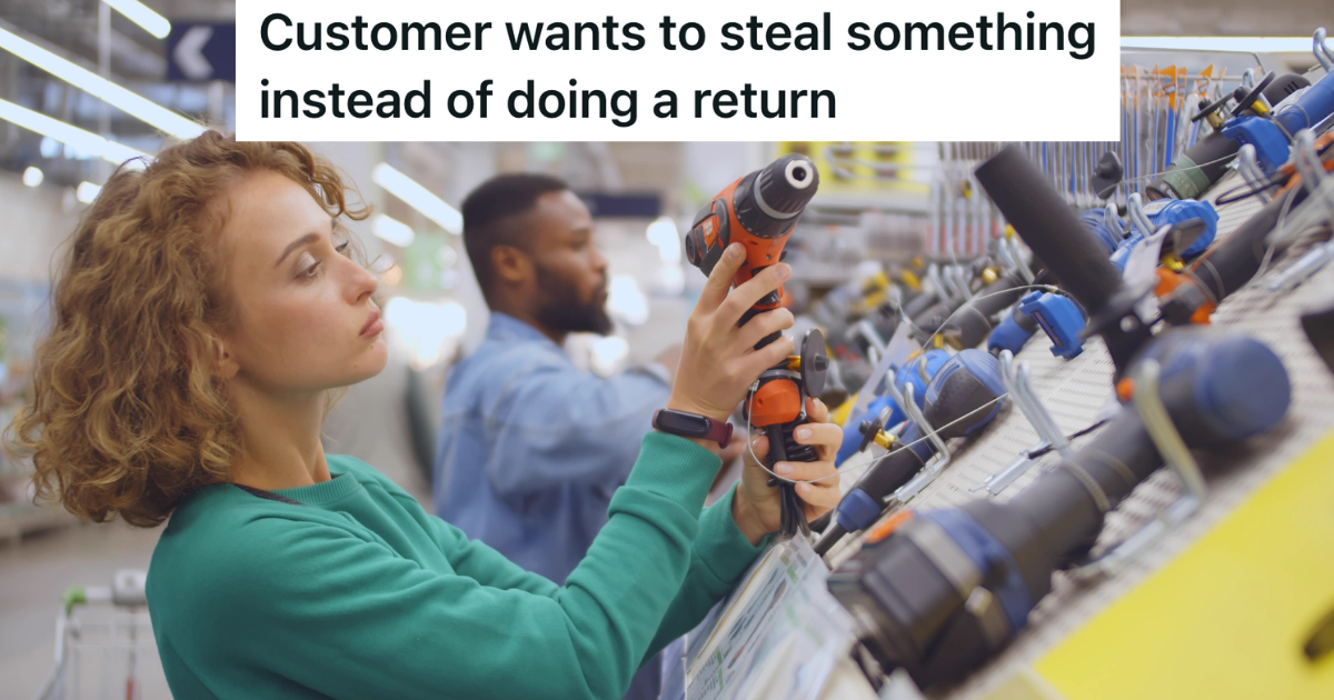 woman shopping for power tools