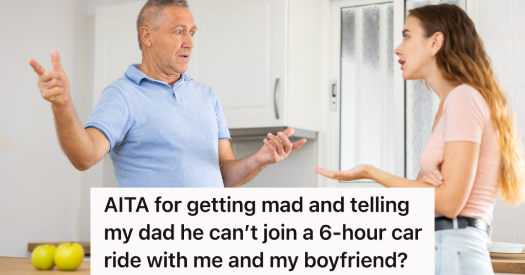 young woman arguing with her dad