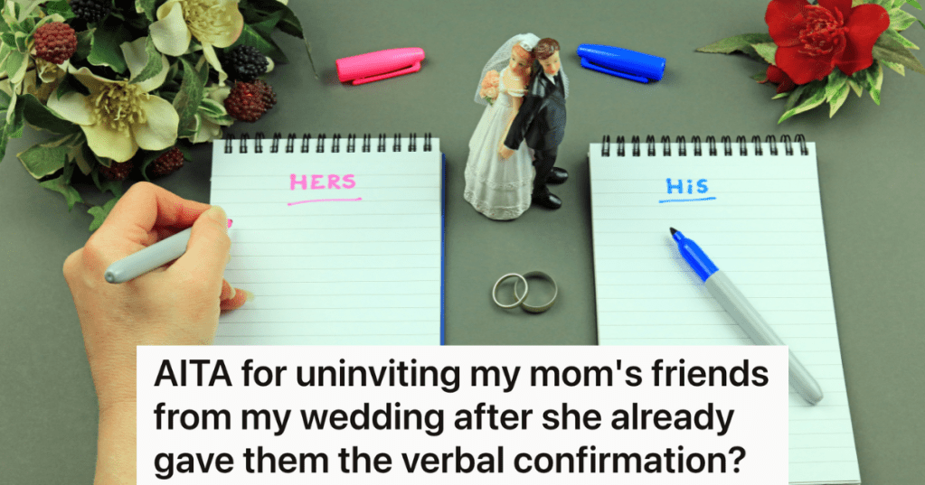 two notebooks, one reading "hers" in pink and one reading "his" in blue with markers to make lists